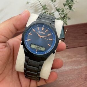 Dual Time Metal Bracelet Watch | Men's Gents Sporty Design