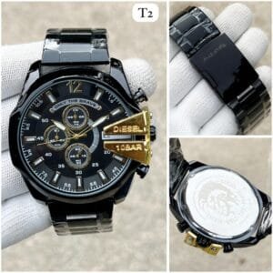 Diesel 10 Bar Black Metal Watch