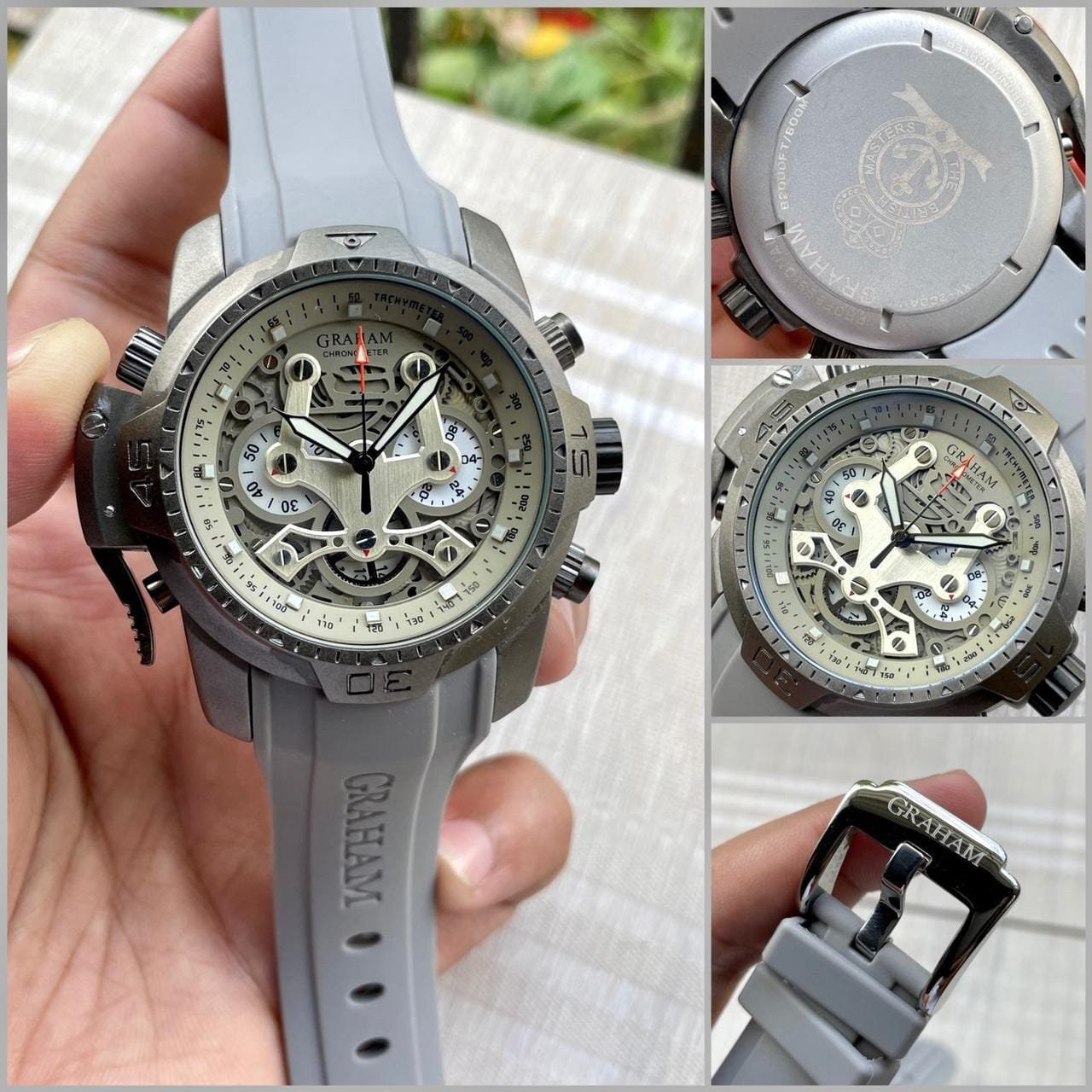Graham Chrono Fighter Skeleton Dial Watch (1)