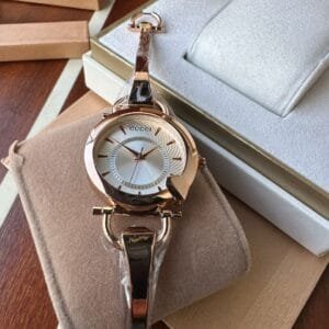 Women's Designer Link Bracelet Watch with Signature Double G Motif