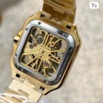 Santos Skeleton Dial Swiss Eta Watch (4)