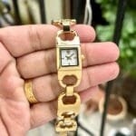 Tory Burch Gemini Double T Gold Plated Bracelet Watch (1)