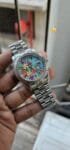 Multicolour Puzzle Pattern Dial Watch