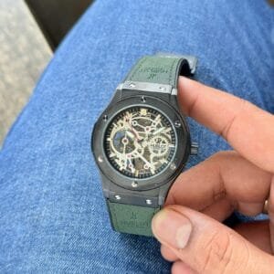 Hublot Olive Green White Figure Black Dial