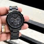 Men’s Black Stainless Steel Chronograph Watch (2)