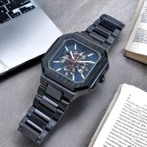 Elegant Mechanical Watch, Metal Band, OG Lock Style