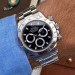 Men’s Platinum Chronograph Watch – White Dial Design (4)