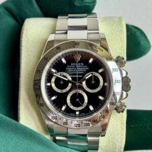 Men’s Platinum Chronograph Watch – White Dial Design