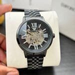 Men’s Round Skeleton Dial Watch 4 Color Options Available