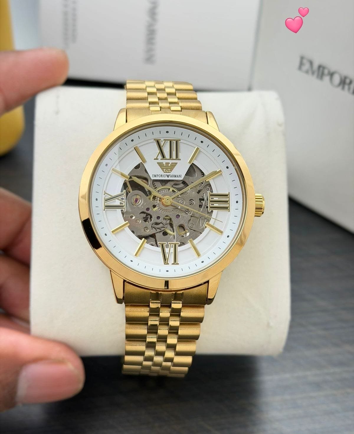 Men's Round Skeleton Dial Watch 4 Color Options Available