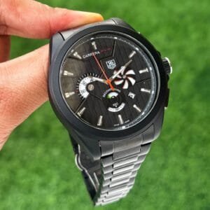 Men's Black Chronograph Watch | Racing-Inspired Precision Timepiece
