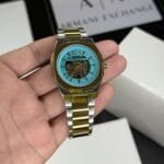 Sporty Two-Tone Automatic Watch – Open Heart Movement, 42mm Case