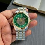 Swiss‑Style Automatic Round Case Metal Strap Watch – 6 Color Options (4)