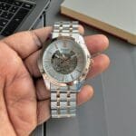 Swiss‑Style Automatic Round Case Metal Strap Watch – 6 Color Options (4)