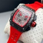 Luxury Tonneau-Shaped Skeleton Watch | Multi-Color Intricate Dial for Men