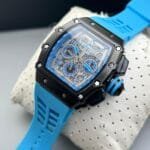 Luxury Tonneau-Shaped Skeleton Watch | Multi-Color Intricate Dial for Men