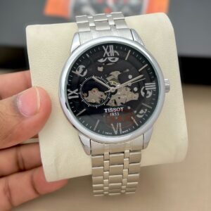 Automatic Open-Back Machine Watch | Men's Metal Strap Premium Quality
