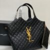 Black Quilted Maxi Shopping Bag BSBmart (5) Black Quilted Maxi Shopping Bag BSBmart