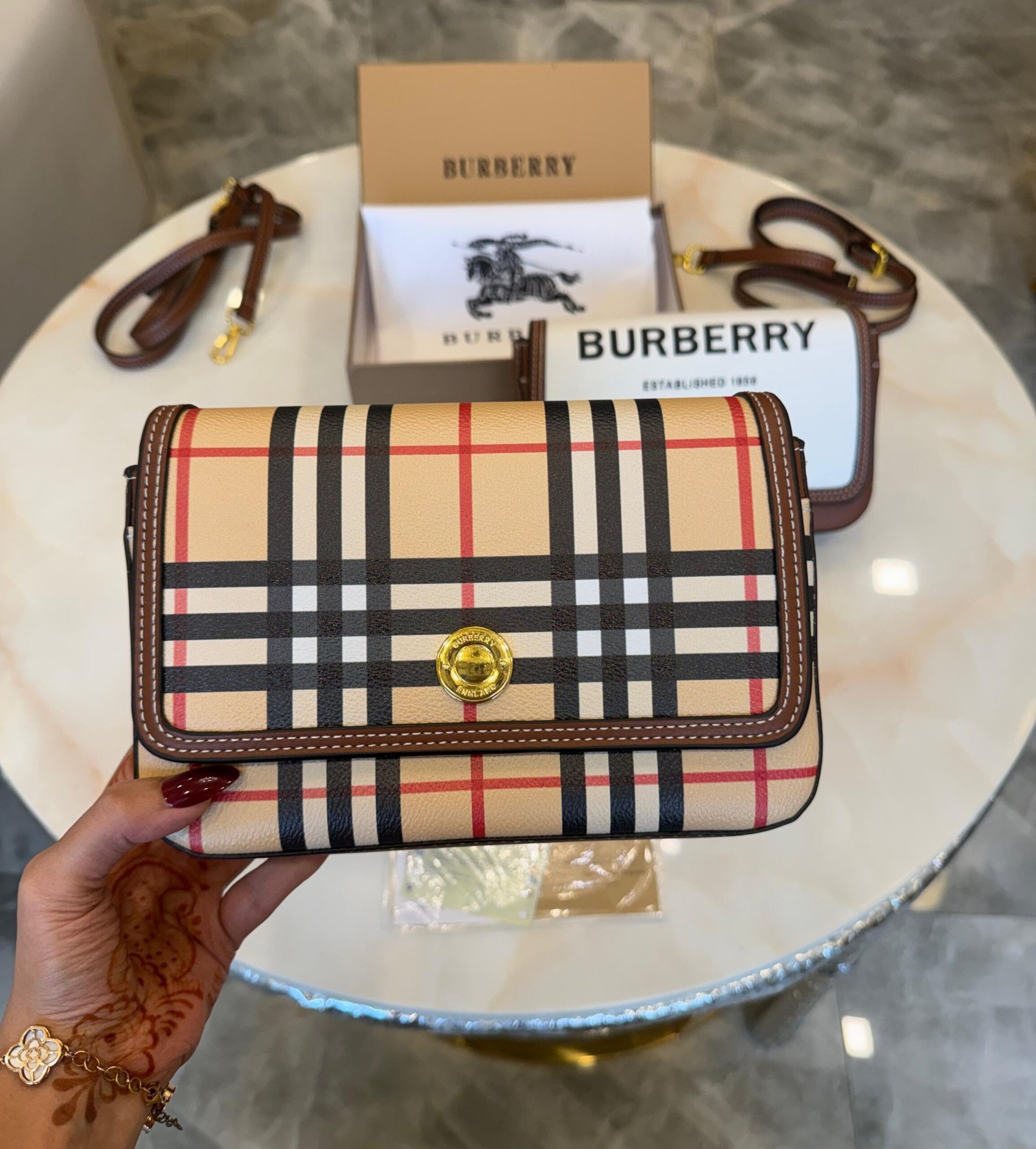 Check Crossbody Bag for Women | BSBmart