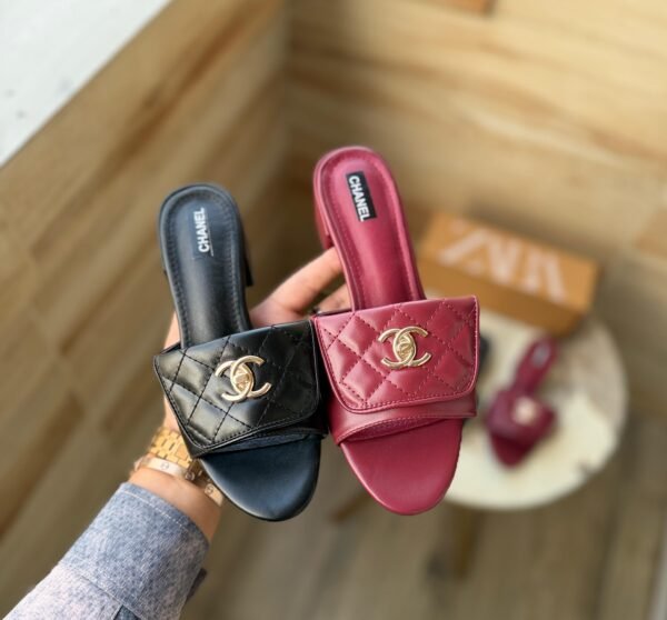 Elegant Block Heel Sandals for Women – Black & Maroon
