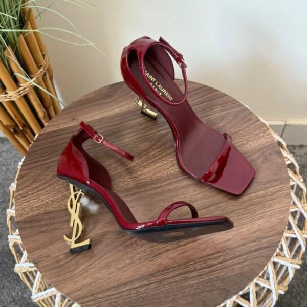 Maroon High Heel Sandals for Women BSBmart (5)