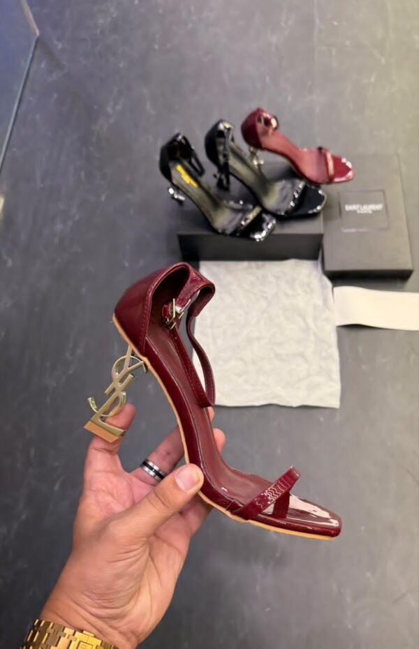Maroon High Heel Sandals for Women BSBmart (1)
