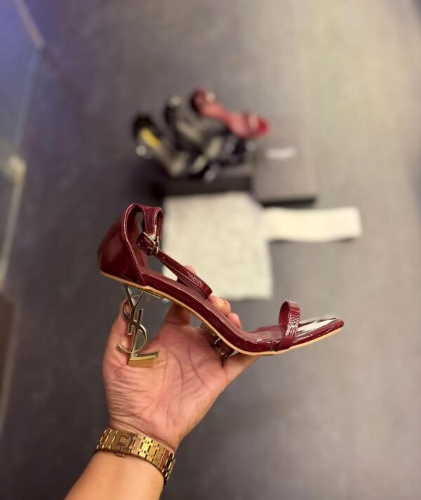 Maroon High Heel Sandals for Women BSBmart (1)