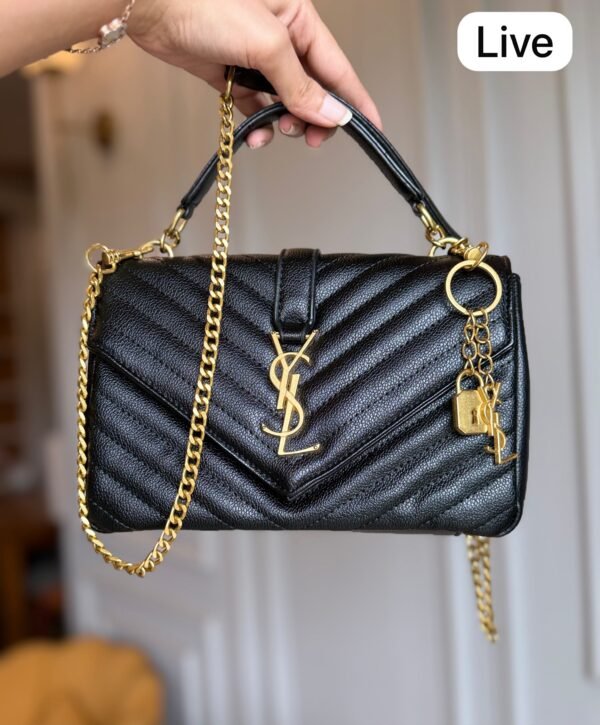 Quilted Chain Bag with Lock Charm BSBmart (4) Quilted Chain Bag with Lock Charm BSBmart