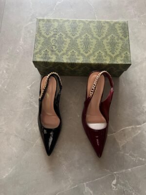 Red and Black High Heel Sandals | BSBmart