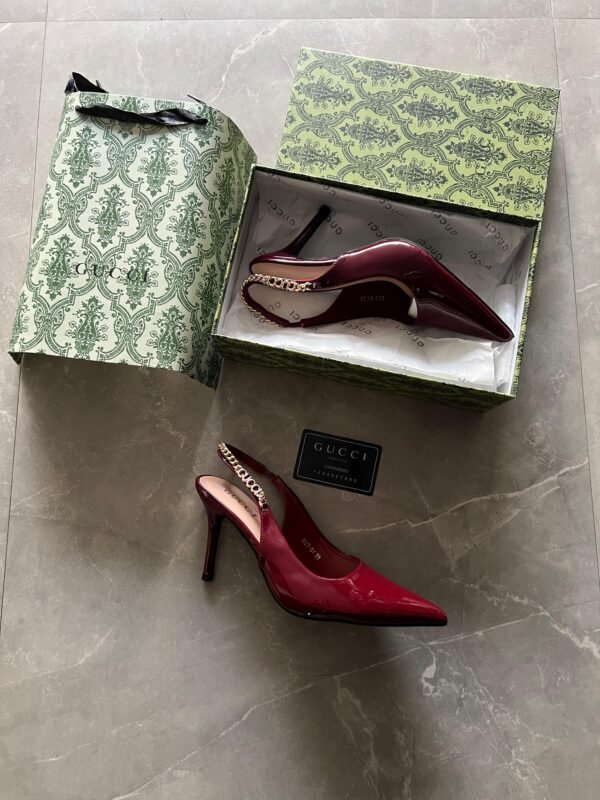 Red and Black High Heel Sandals | BSBmart