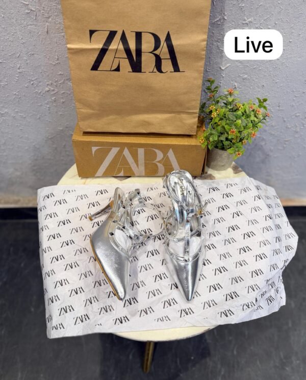 Silver Studded Stiletto Pumps for Women