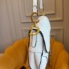 White Curved Shoulder Bag for Women BSBmart