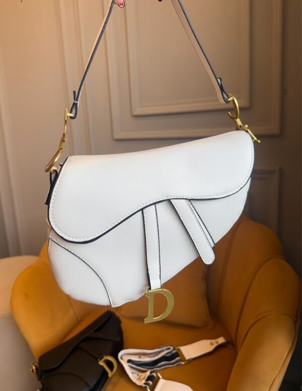 White Curved Shoulder Bag for Women BSBmart