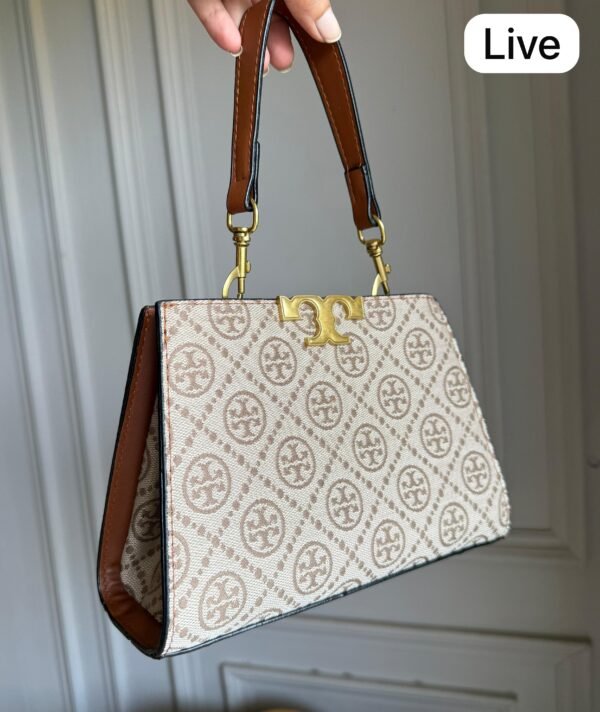 Beige Monogram Handbag for Women | BSBmart