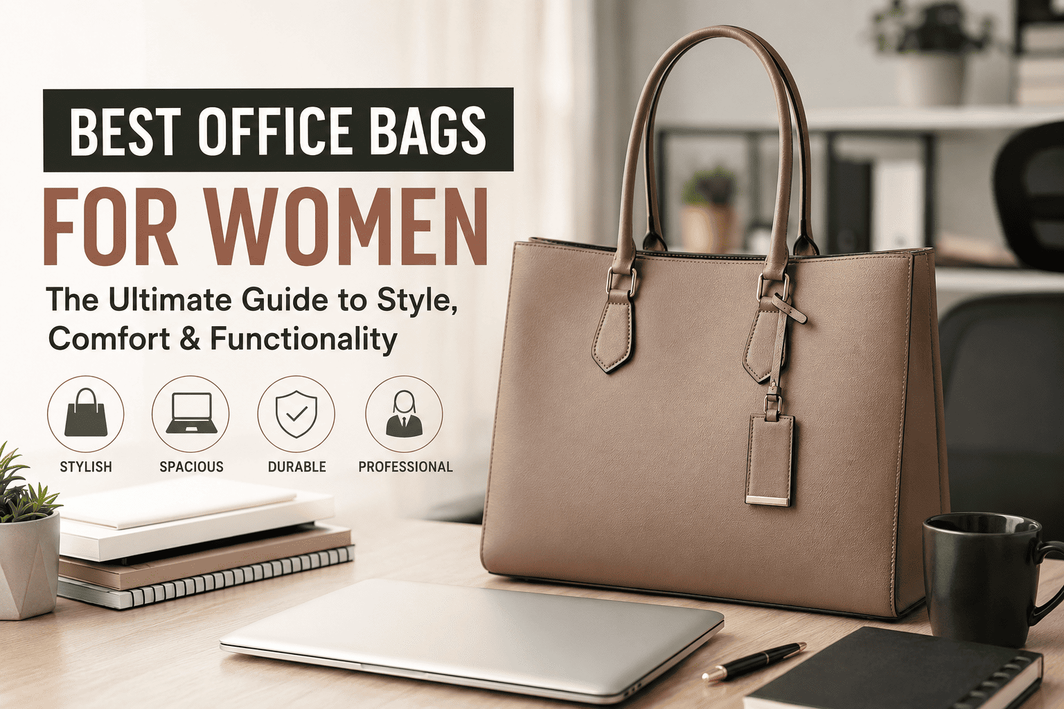 Best Office Bags for Women – stylish office tote bags, laptop bags for women and professional handbags for women for modern workplaces