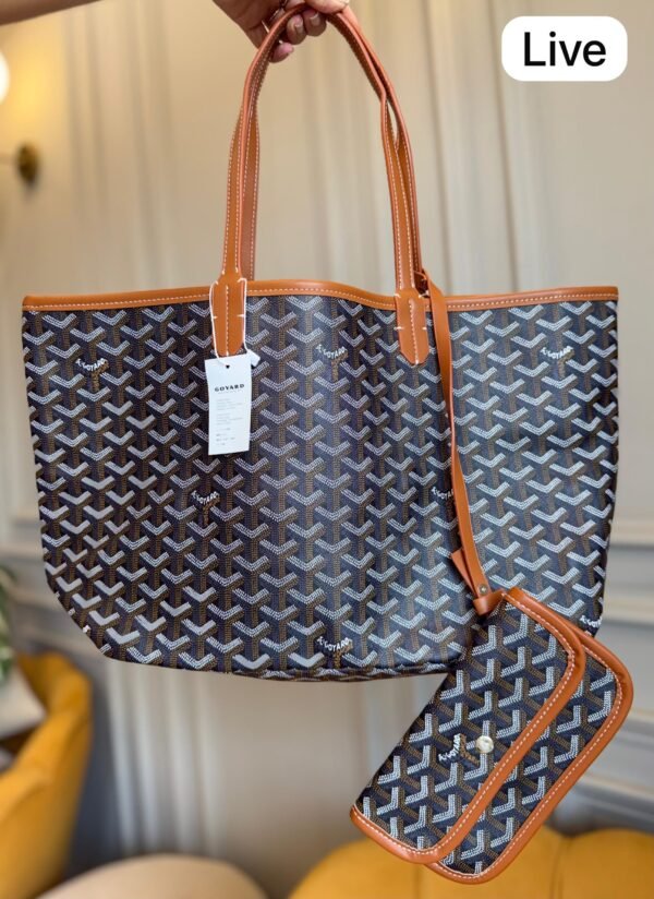 Chevron Print Carry Tote with Matching Wallet
