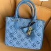 Denim Blue Tote Bag with Lock Detail BSBmart