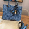 Denim Blue Tote Bag with Lock Detail BSBmart