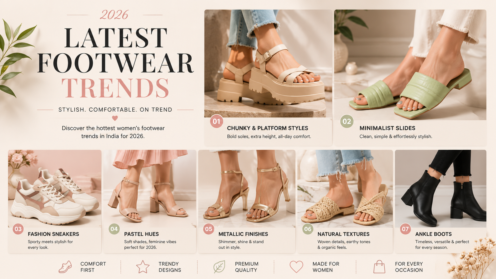 Women's Footwear Guide (2026): Types, Trends & Buying Tips