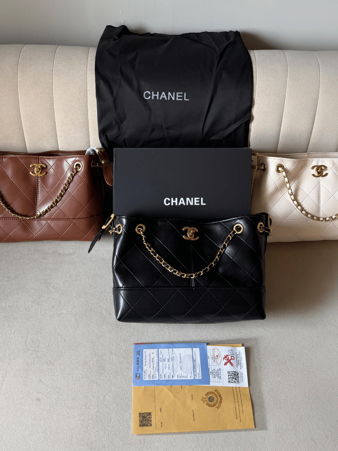 Quilted Calfskin Shopping Bag BSBmart