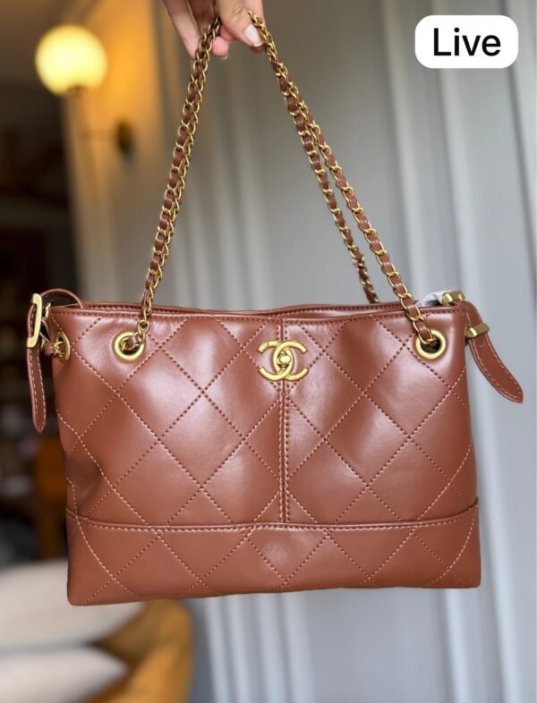 Quilted Calfskin Shopping Bag BSBmart (3) Quilted Calfskin Shopping Bag BSBmart