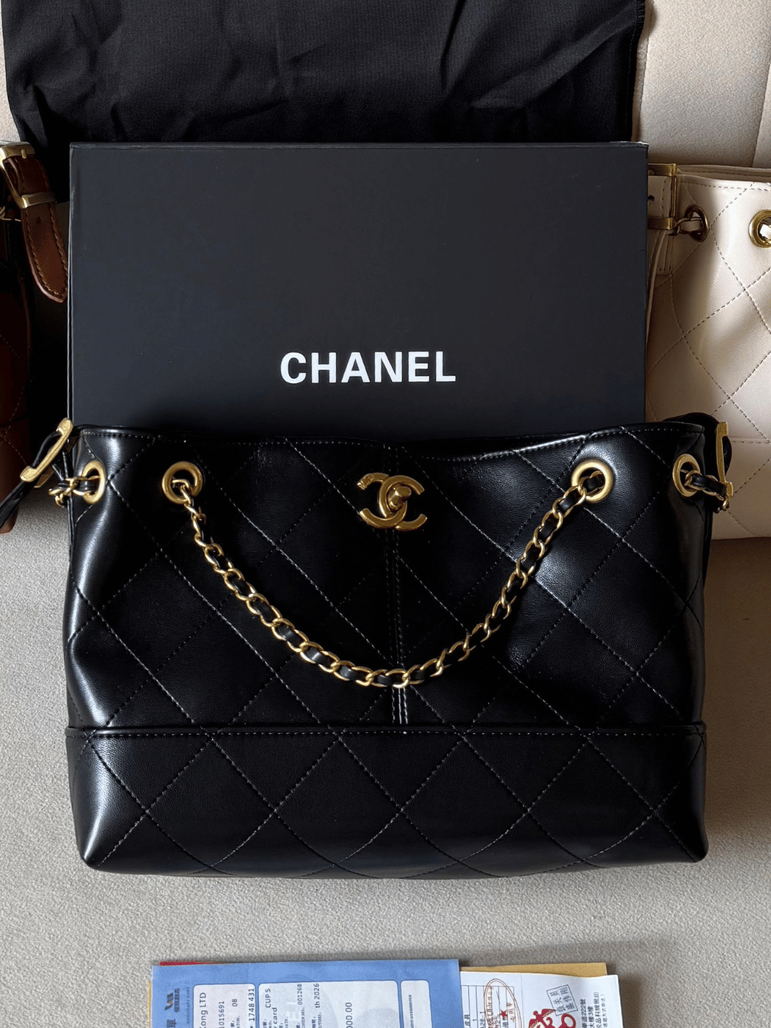 Quilted Calfskin Shopping Bag BSBmart
