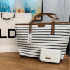 Striped Tote Bag with Wallet Set | BSBmart