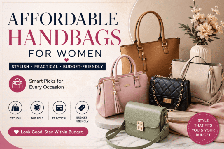 Affordable Handbags for Women, Affordable Women's Handbags, Budget Handbags for Women, Stylish Affordable Handbags and Affordable Ladies Handbags materials comparison infographic