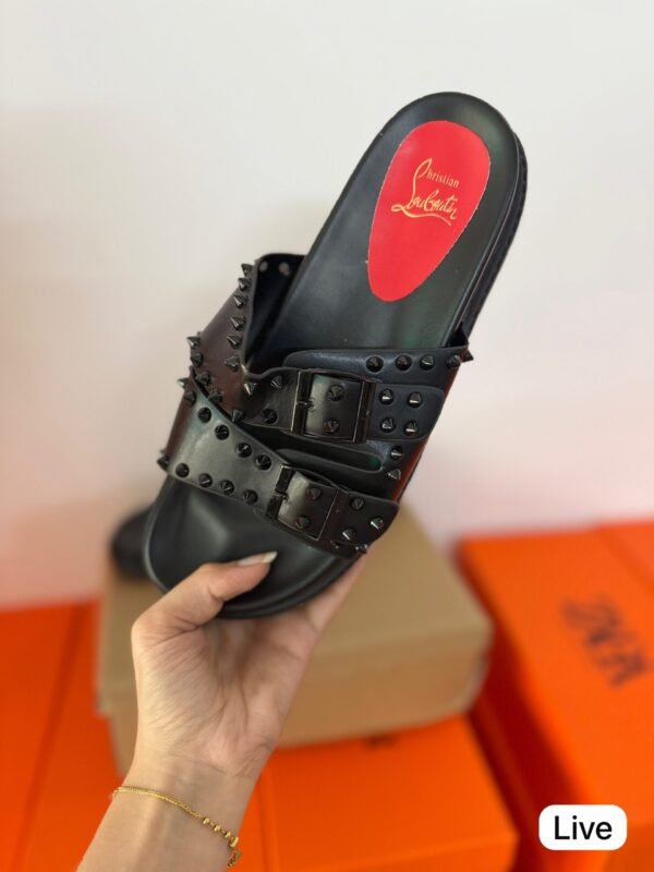 Black Double Strap Slide Sandals for Women | BSBmart