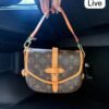 Brown Beige Saddle Handbag for Women BSBmart (1) Brown Beige Saddle Handbag for Women BSBmart