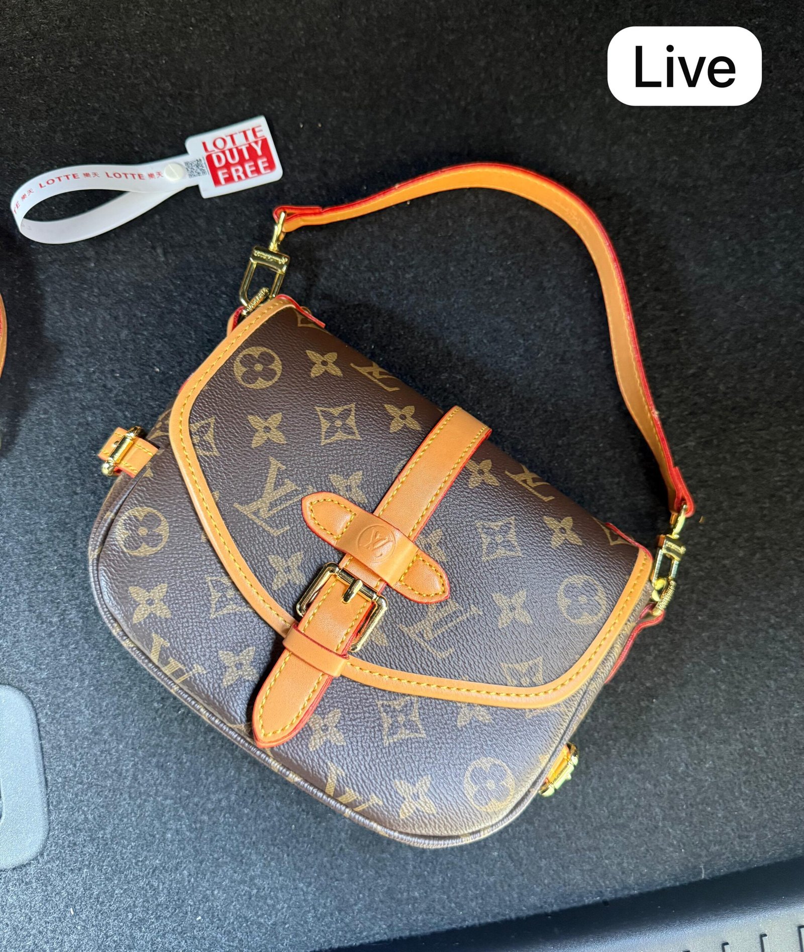 Brown Beige Saddle Handbag for Women BSBmart