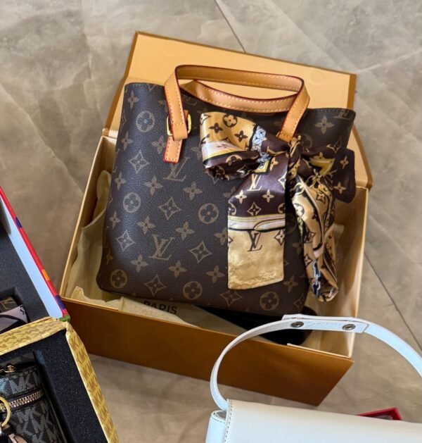 Brown Ribbon Accent Tote Bag for Women | BSBmart