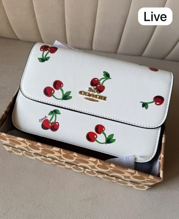 Cherry Print Shoulder Bag for Women | BSBmart