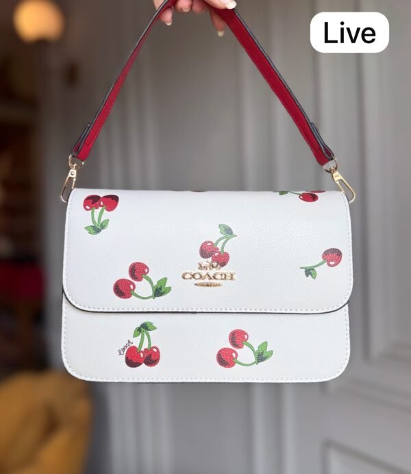 Cherry Print Shoulder Bag for Women | BSBmart